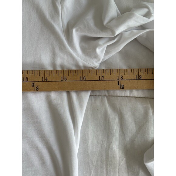 Everlane Supima Cotton V Neck Bodysuit Women's Sz Large Long Sleeve Snap Crotch - Picture 10 of 11